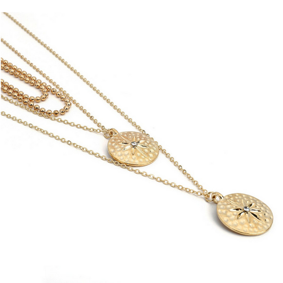 🍒 LAST!😲 ELETRA Double Coin 🌟Necklace - Picture 3 of 8